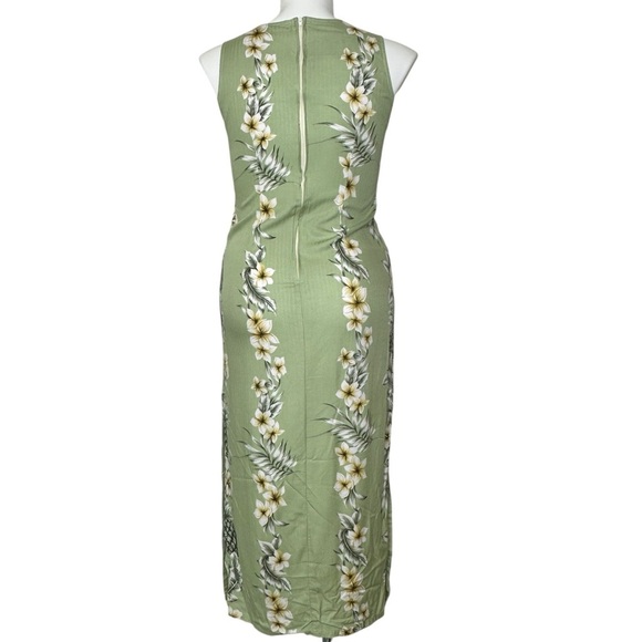 Hawaiian Reserve Collection vintage green maxi dress Large - Picture 2 of 7